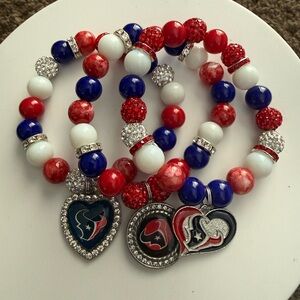 NFL Red, White, and Blue Charm Bracelet Set
Houston Texans